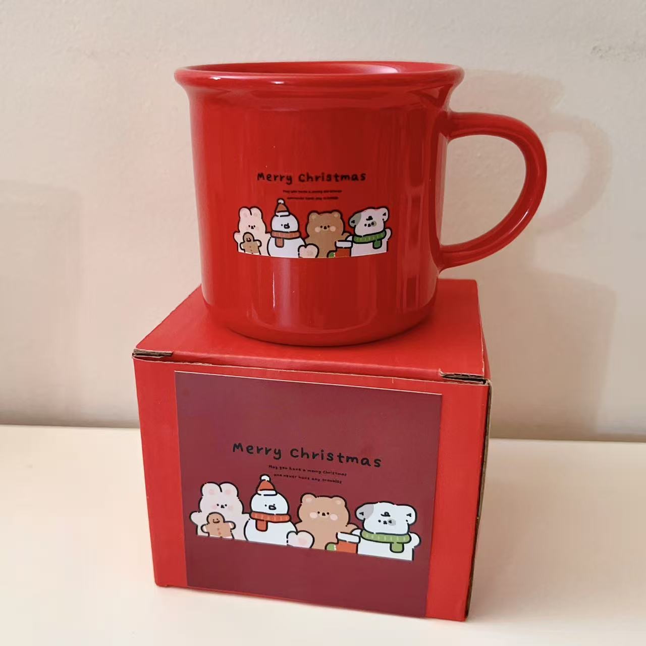 Merry Christmas Ceramic Mug - Red