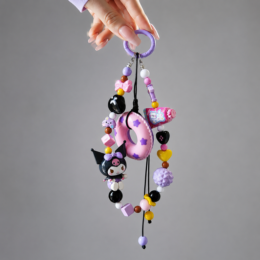 Sanrio Kuromi Toptoy Happy Summertime Swim Float Handmade Charm Key/Phone Chain - Official Charm