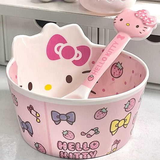 Kitty Melamine Snack Bowl