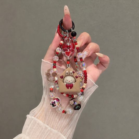 POPMART POPBEAN Labubu Sweet Surprise-Love Letter Handmade Charm Key/Phone Chain - Official Charm