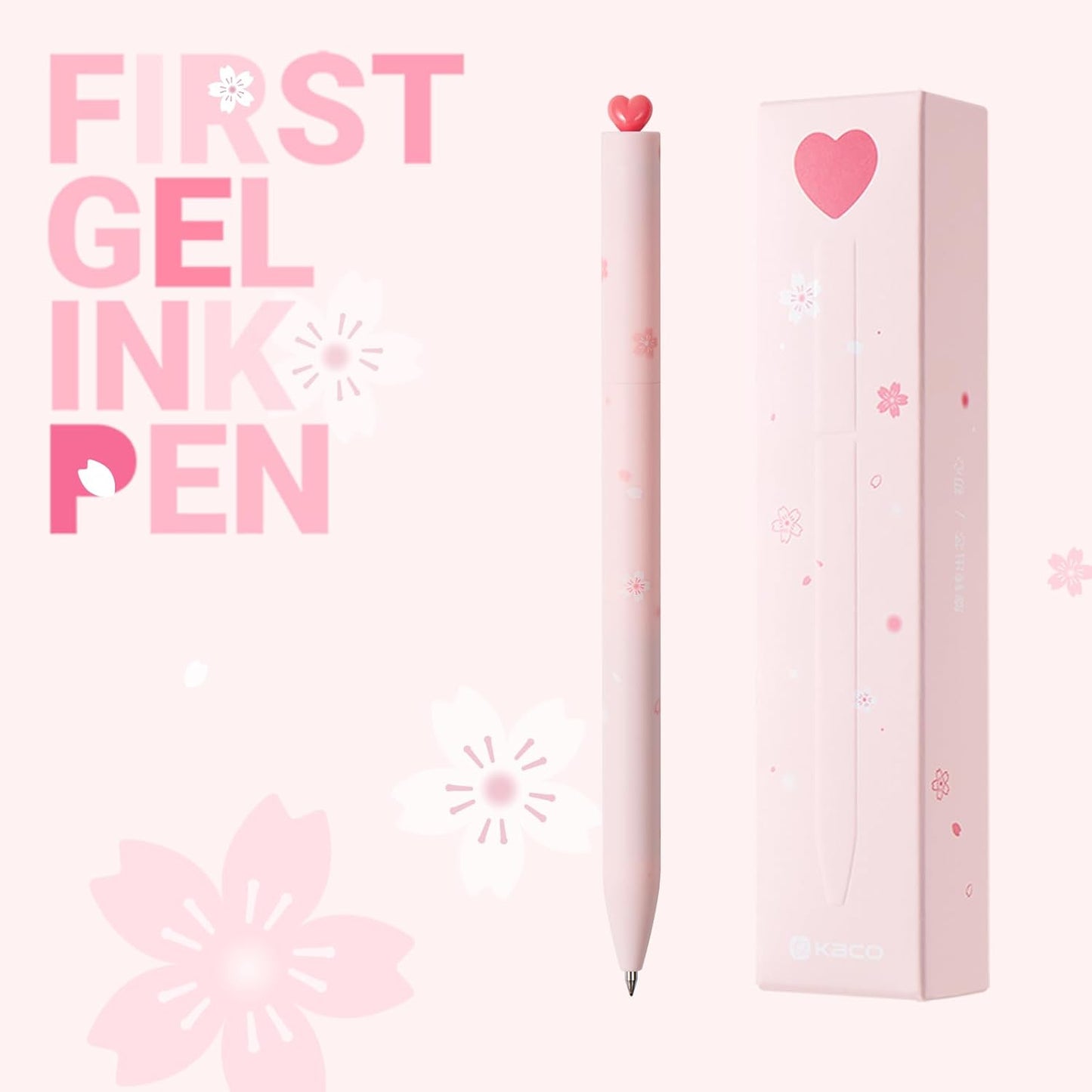 Roller Sakura Pink Heart Pen with Refills