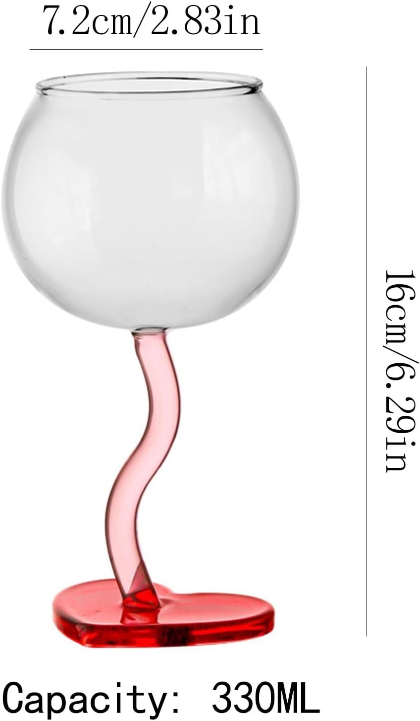 Heart Wine Glass (Single pc)