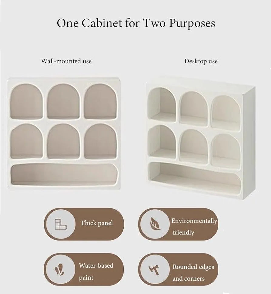 Pinterest Geometric Arched Mug Shelf Wall Shelf with Varying Block Shapes