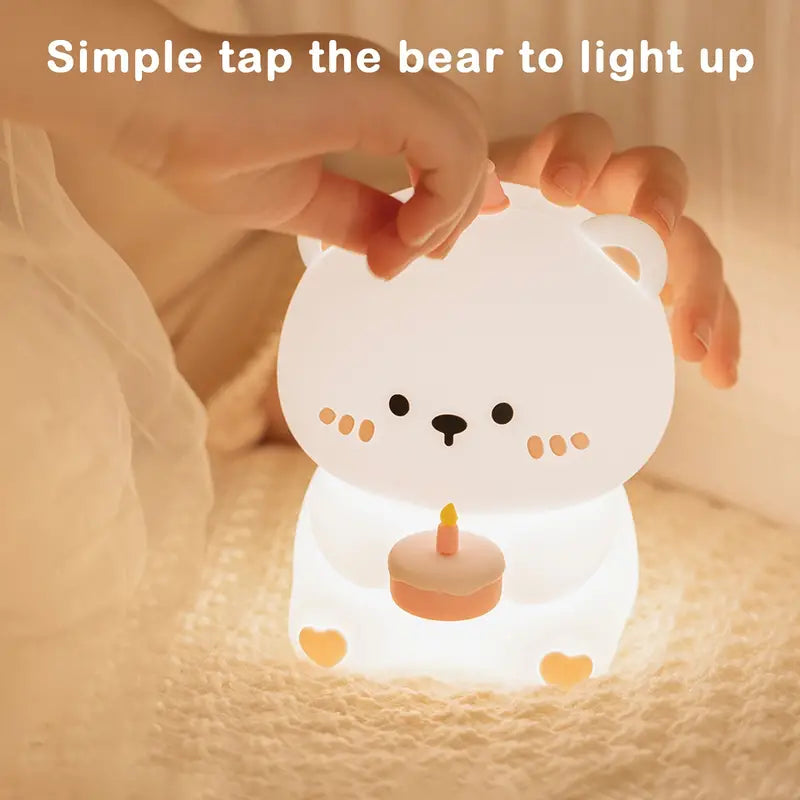 Cute Bear Silicone Lamp