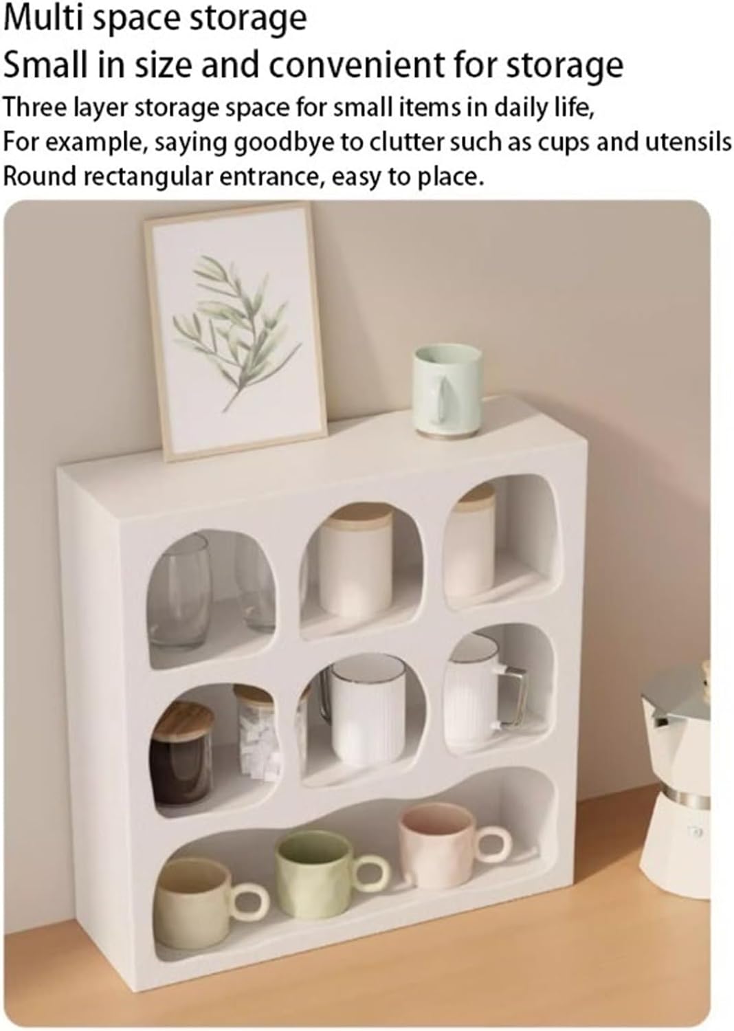 Pinterest Geometric Arched Mug Shelf Wall Shelf with Varying Block Shapes [Only Organiser, No Accessories/Cups]