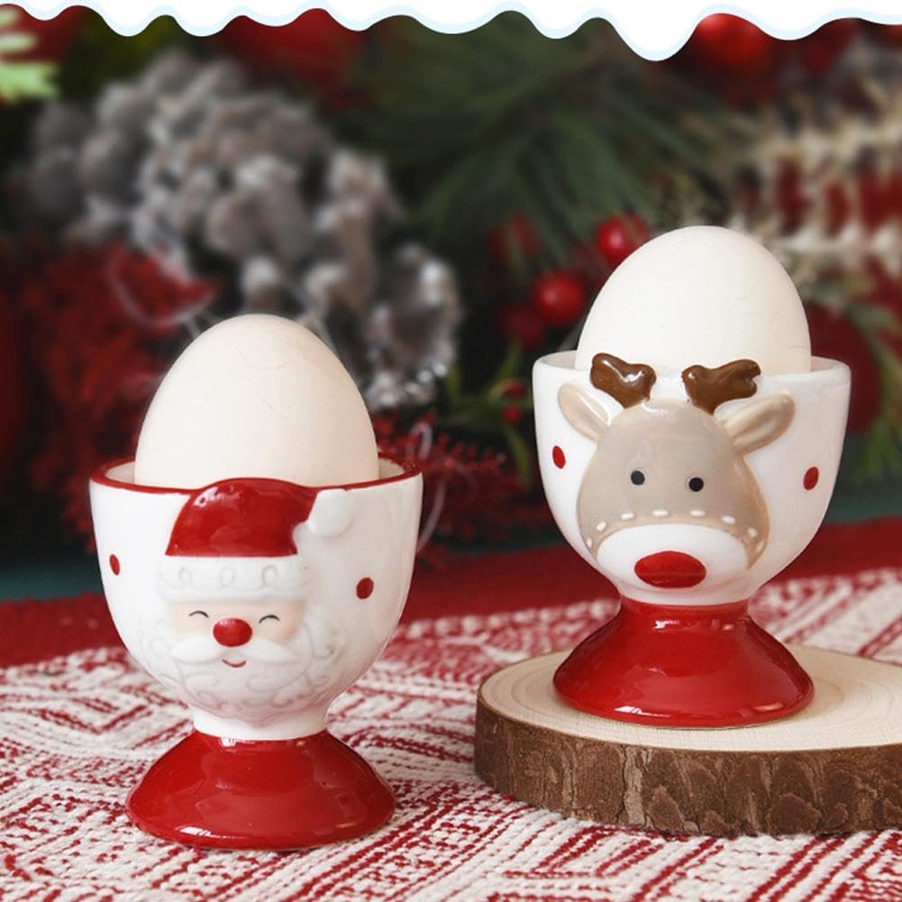 Ceramic Santa Egg/Dessert Cup