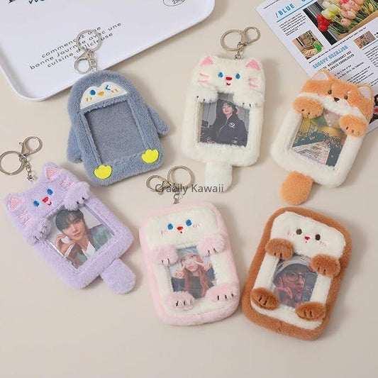 Cute Cartoon Plush Photocard Holder