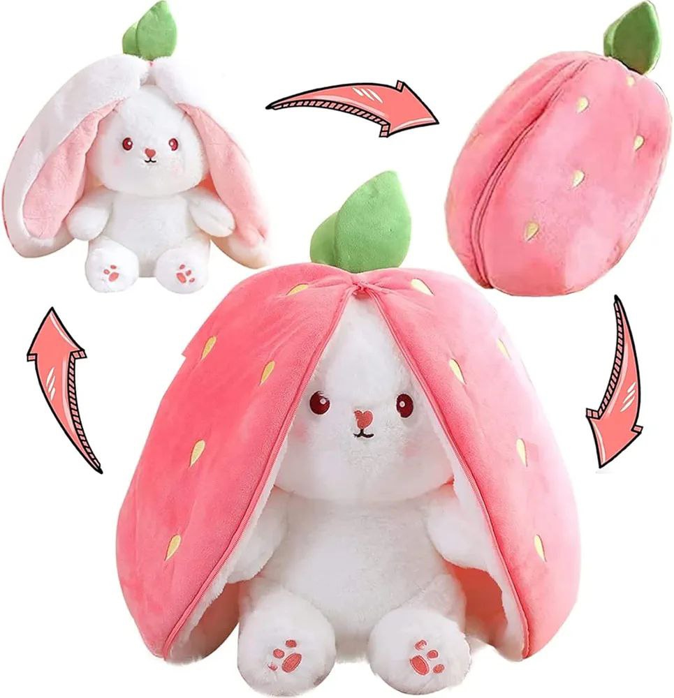Kawaii Strawberry Bunny Plush Toy - Small