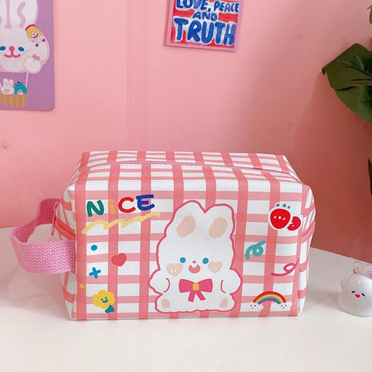 Kawaii Bear Jumbo Pouch - Pink