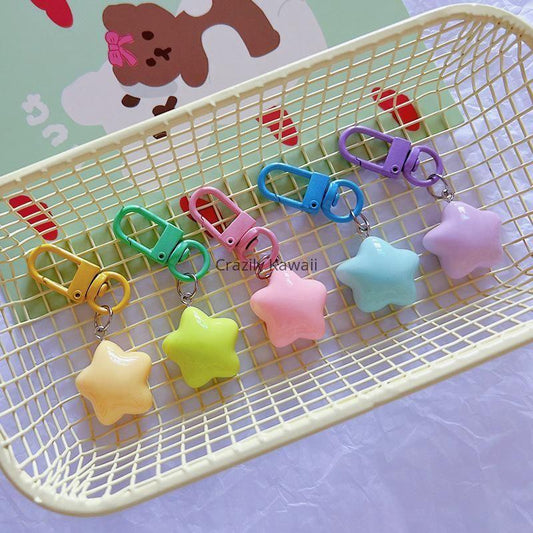 Cute Cartoon Star Shaped Keychain