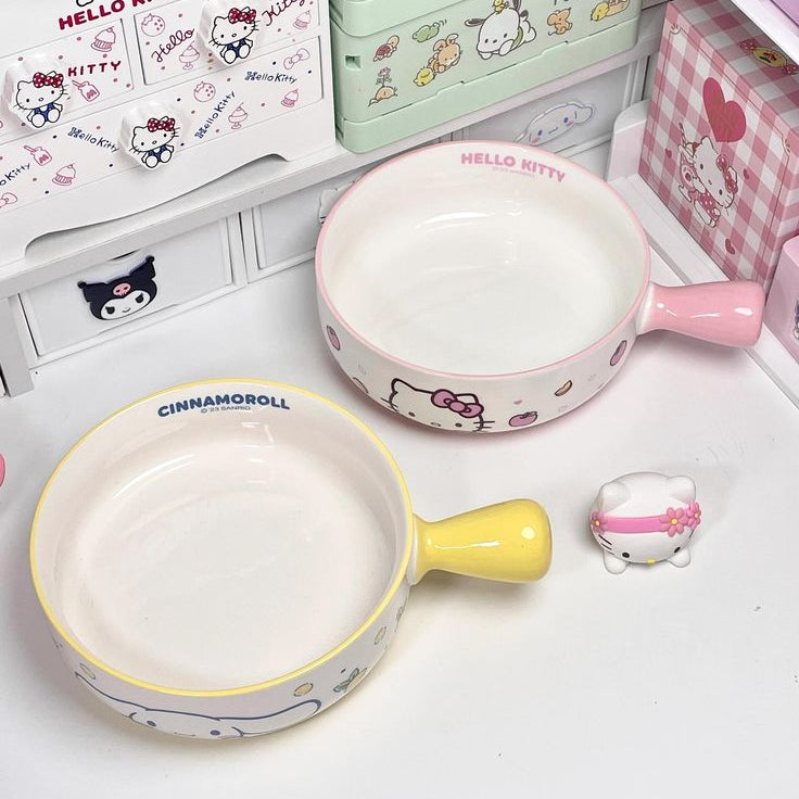 Sanrio Hello Kitty Ceramic Soup Bowl with Handle