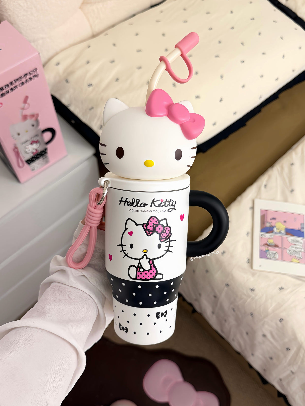 Hello Kitty Polka Dot Thermos Cup