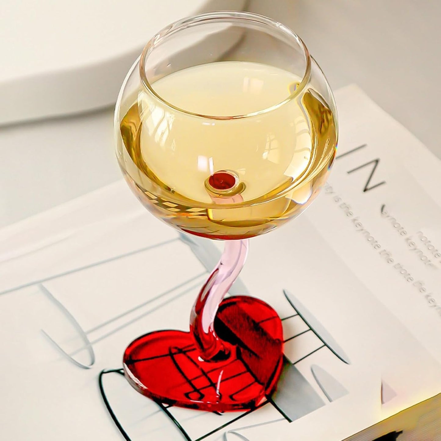 Heart Wine Glass (Single pc)