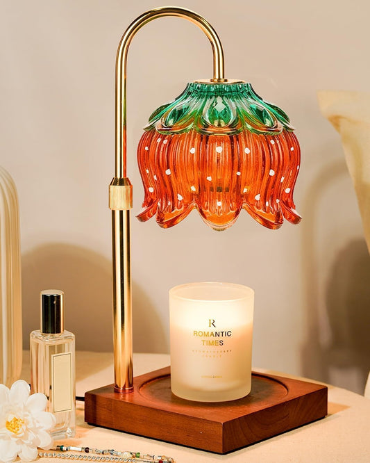 Strawberry Candle Warmer Lamp with Timer - Adjustable