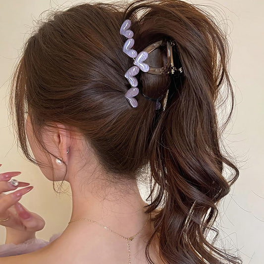 Cute Jelly Heart Hair Claw Clip