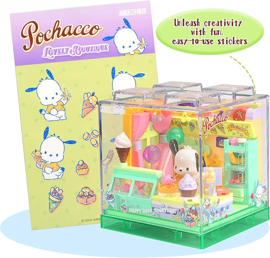 Sanrio Pochacco Ice Cream Shop Building Block Set