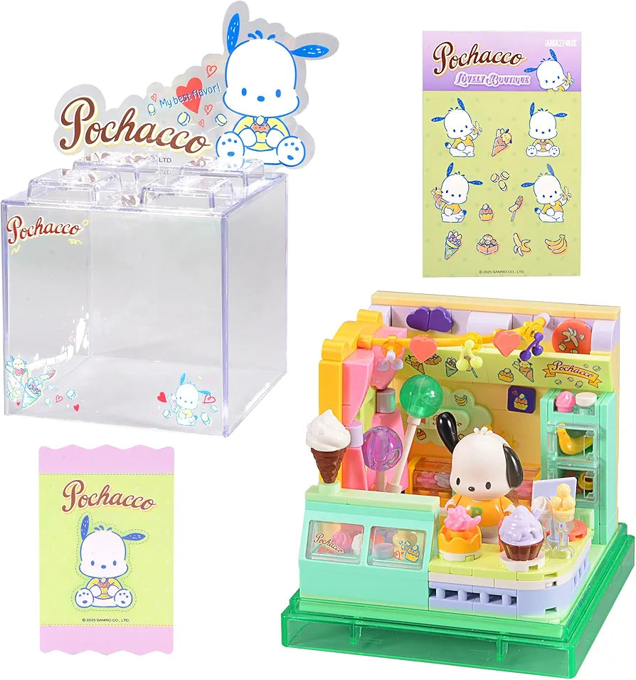 Sanrio Pochacco Ice Cream Shop Building Block Set