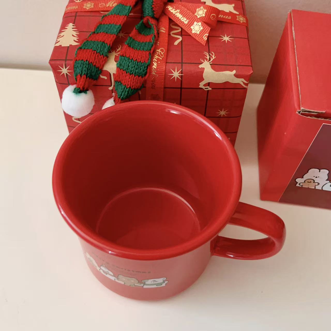 Merry Christmas Ceramic Mug - Red