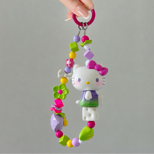 TopToy Hello Kitty Summer Rainbow Candy Series Handmade Charm Key/Phone Chain - Official Charm - Model B