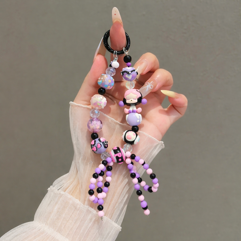 POPMART SkullPanda Handmade Charm Key/Phone Chain - Official Charm - P ...