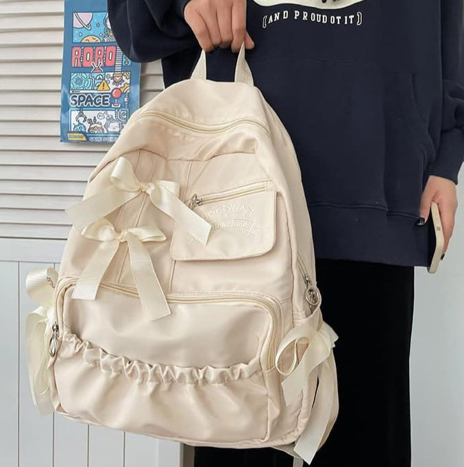 Korean Style Minimalist Bowknot Backpack