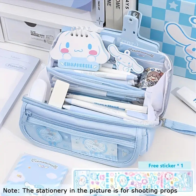 Kawaii/Sanrio Wide Open Zipper Pencil Pouch