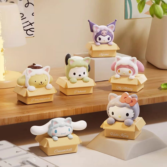 Kitty Sanrio Characters Peek from Box Blind Bag
