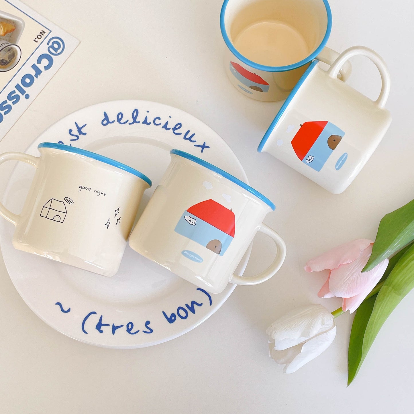 Sweet House Ceramic Handle Mug