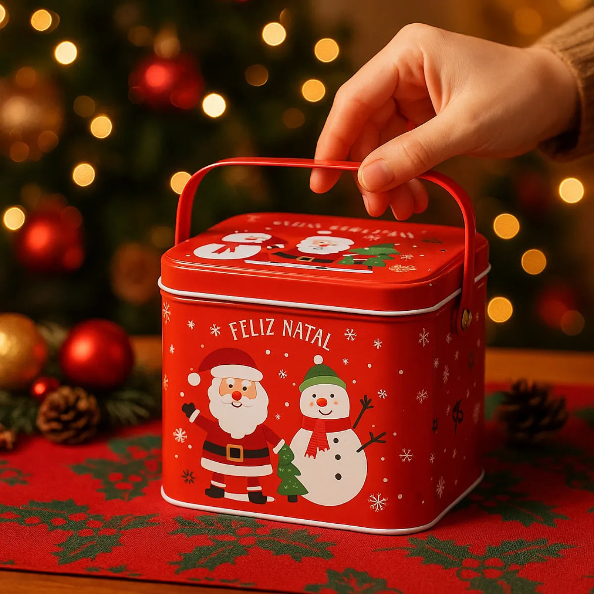 Christmas Candy Tin Box