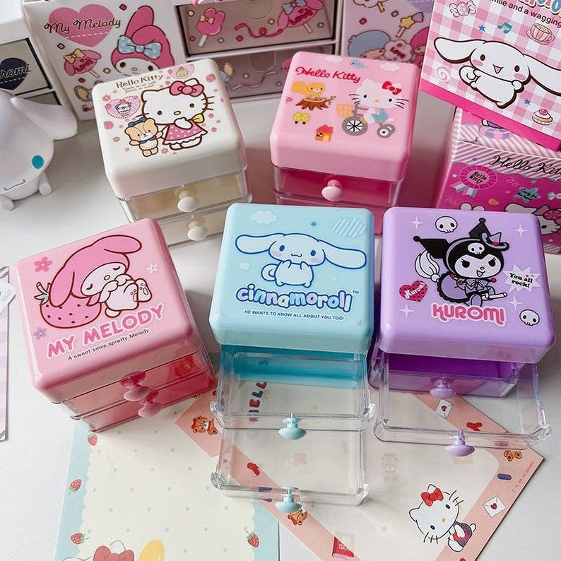 Cute Mini Sanrio Desktop Organiser