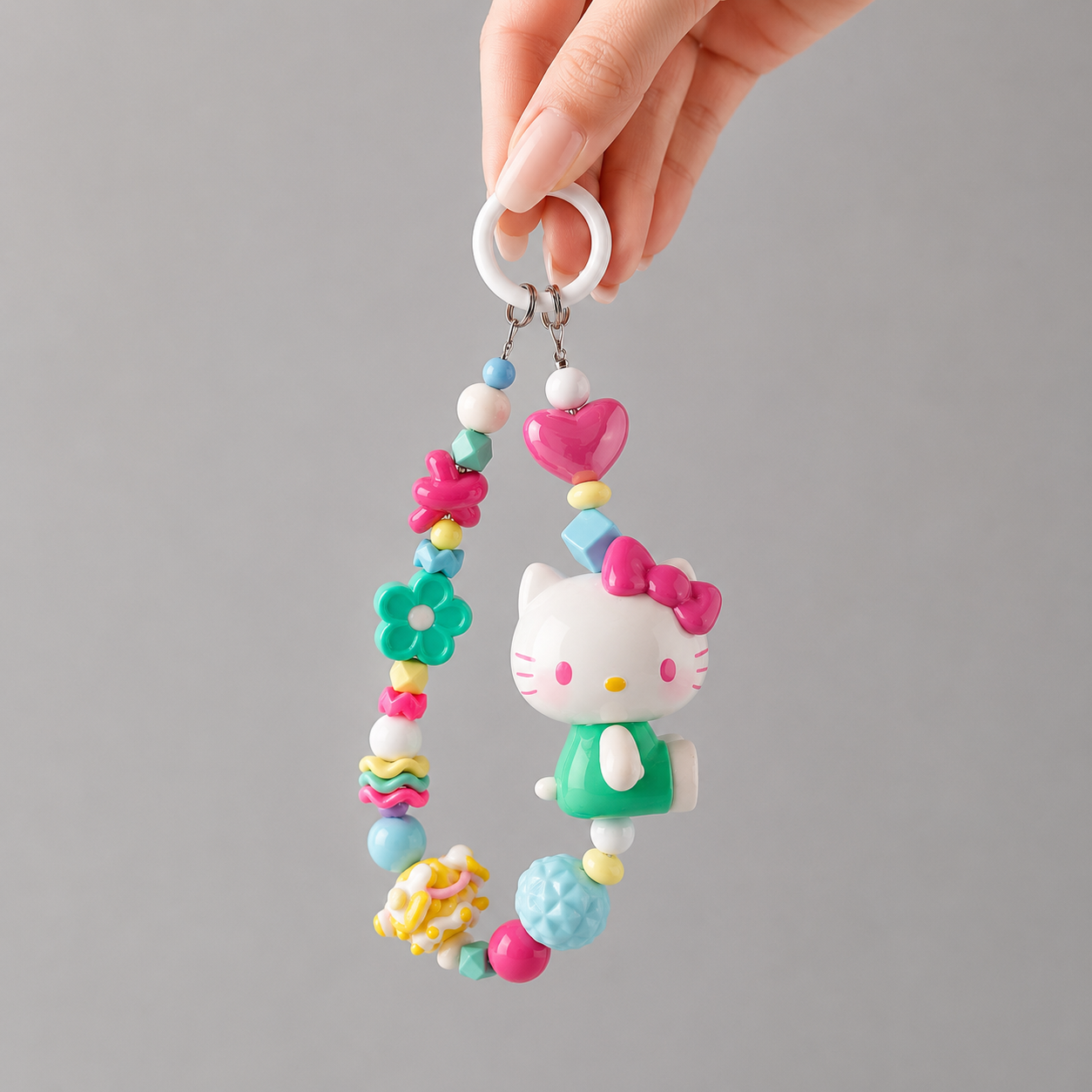 TopToy Hello Kitty Summer Rainbow Candy Series Handmade Charm Key/Phone Chain - Official Charm - Model A