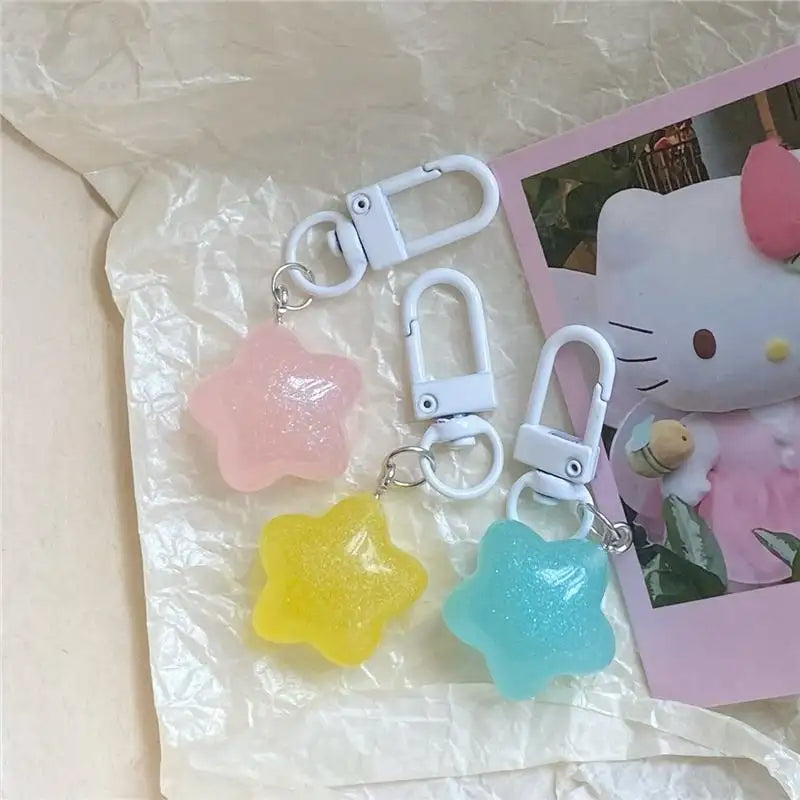 Kawaii Jelly Star Pendant Keychain