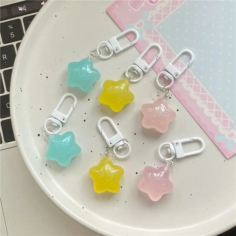 Kawaii Jelly Star Pendant Keychain