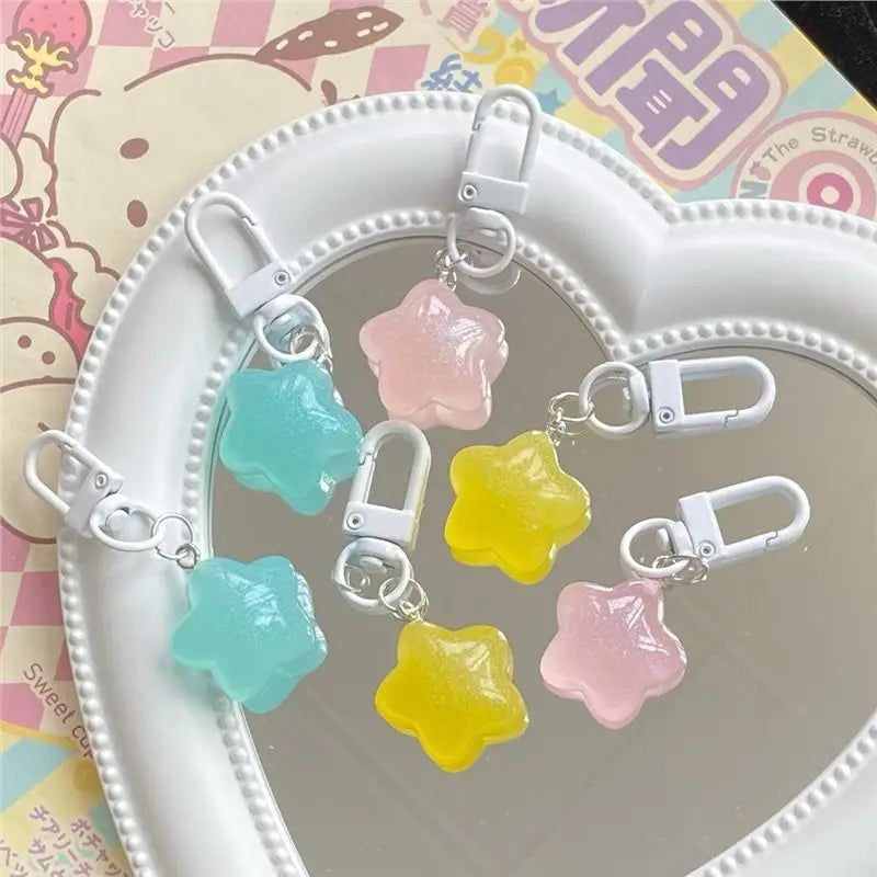 Kawaii Jelly Star Pendant Keychain