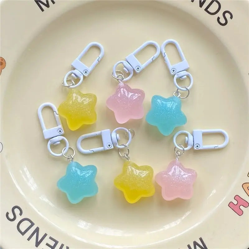 Kawaii Jelly Star Pendant Keychain