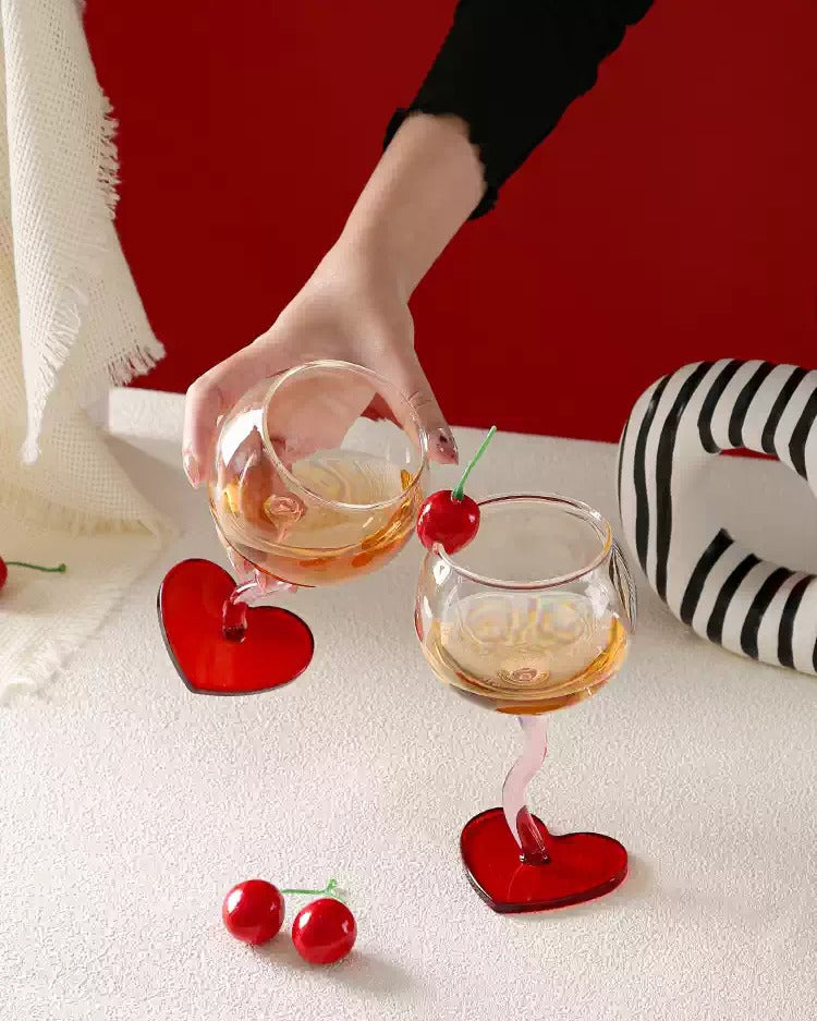 Heart Wine Glass (Single pc)