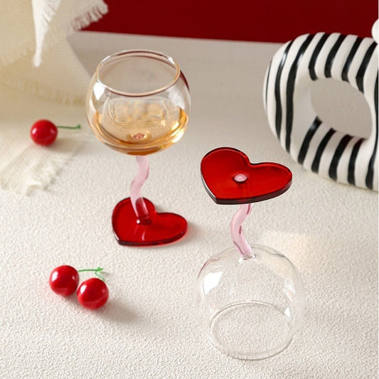 Heart Wine Glass (Single pc)