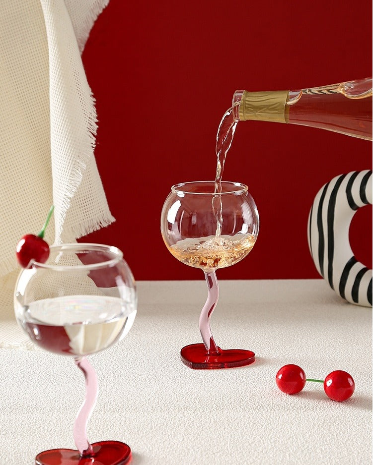 Heart Wine Glass (Single pc)