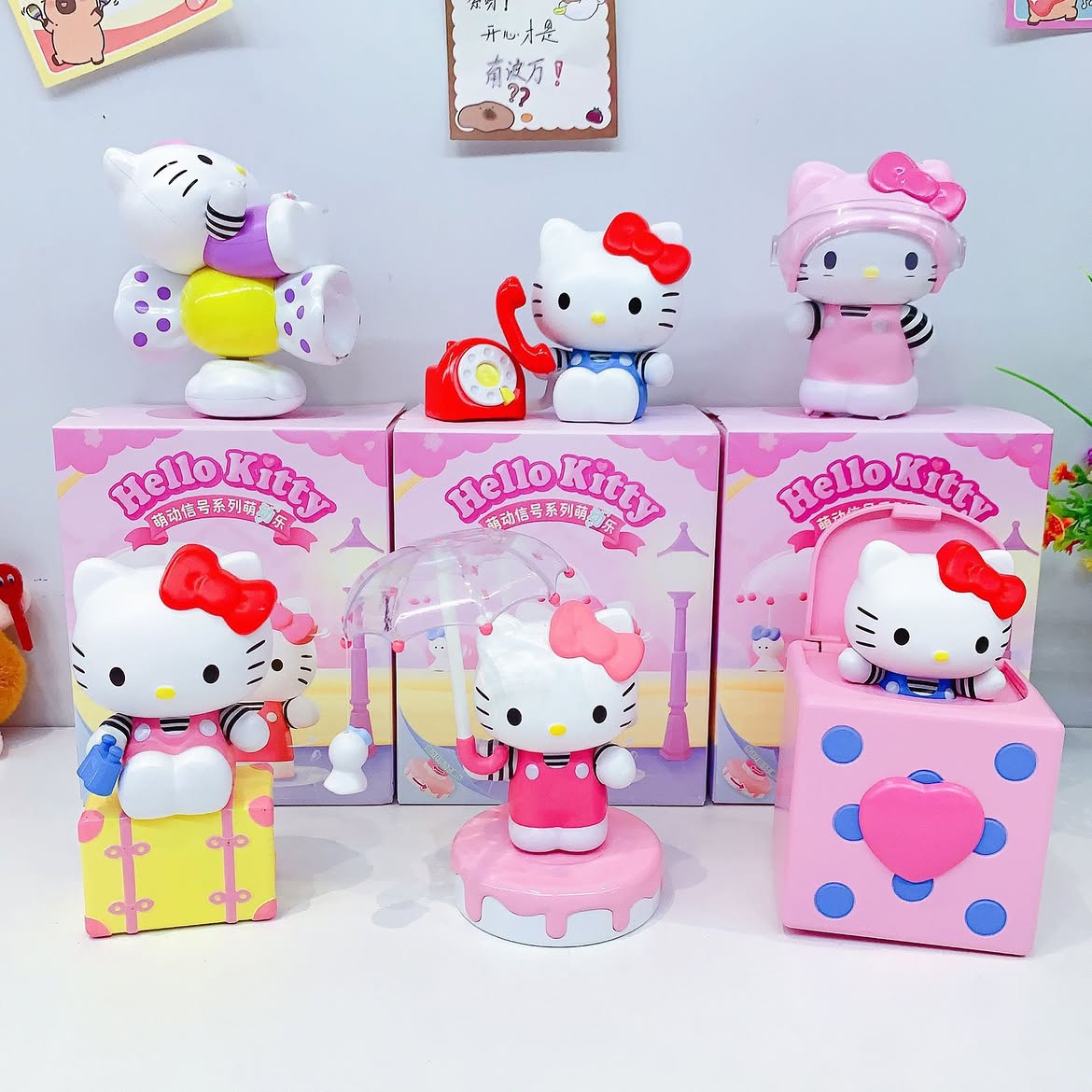 Moetch Sanrio Blind Box Hello Kitty Lovely Signal Series Cute Movable Toy - Full Box