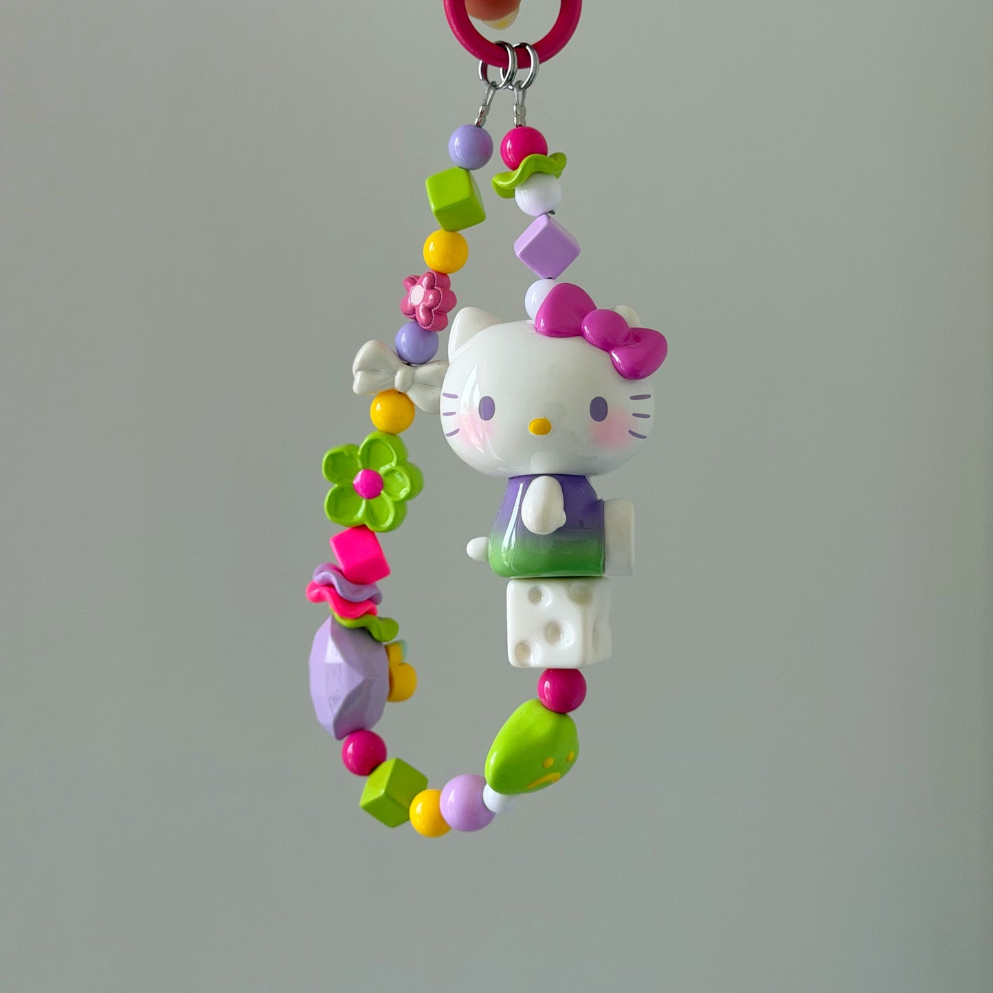 TopToy Hello Kitty Summer Rainbow Candy Series Handmade Charm Key/Phone Chain - Official Charm - Model B