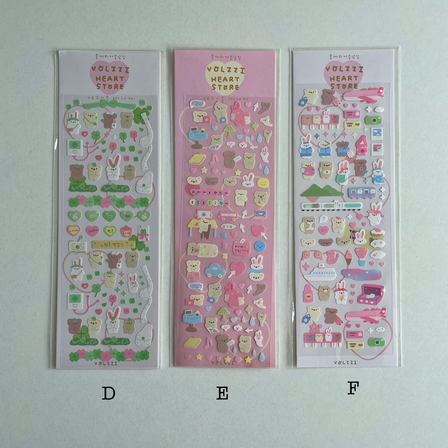 Korean Deco Shiny Bear Sticker Sheet