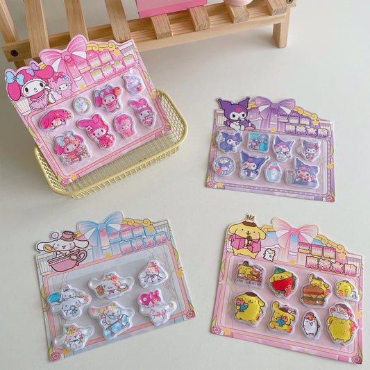 Kawaii Sanrio Glittery 3D Stickers