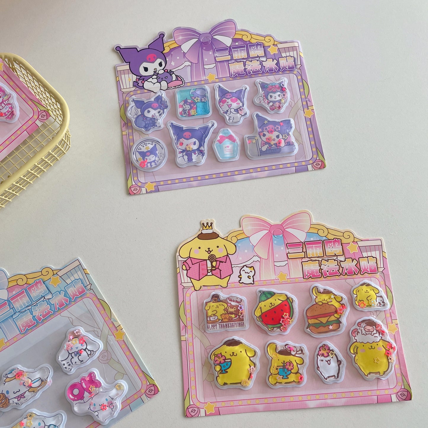 Kawaii Sanrio Glittery 3D Stickers