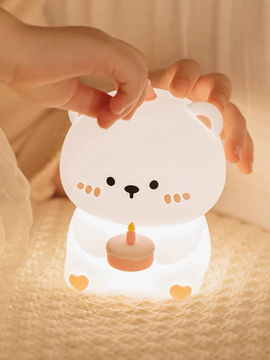 Cute Bear Silicone Lamp