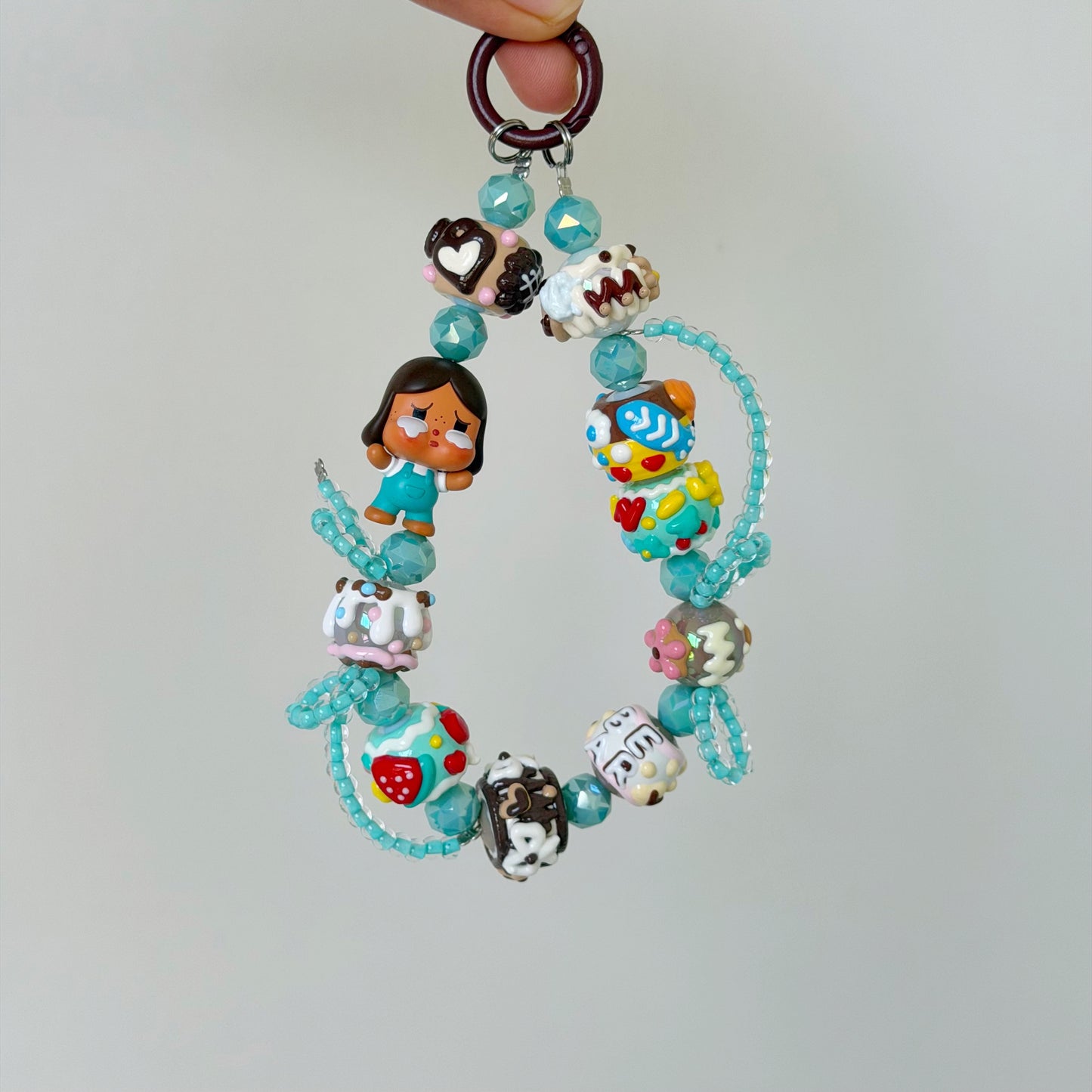 PopMart Crybaby PopBean Give Me Hug Series - Handmade Charm Key/Phone Chain - Official Charm