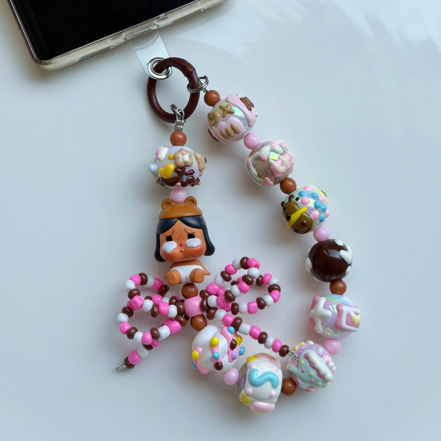 PopMart Crybaby PopBean Handmade Charm Key/Phone Chain - Official Charm