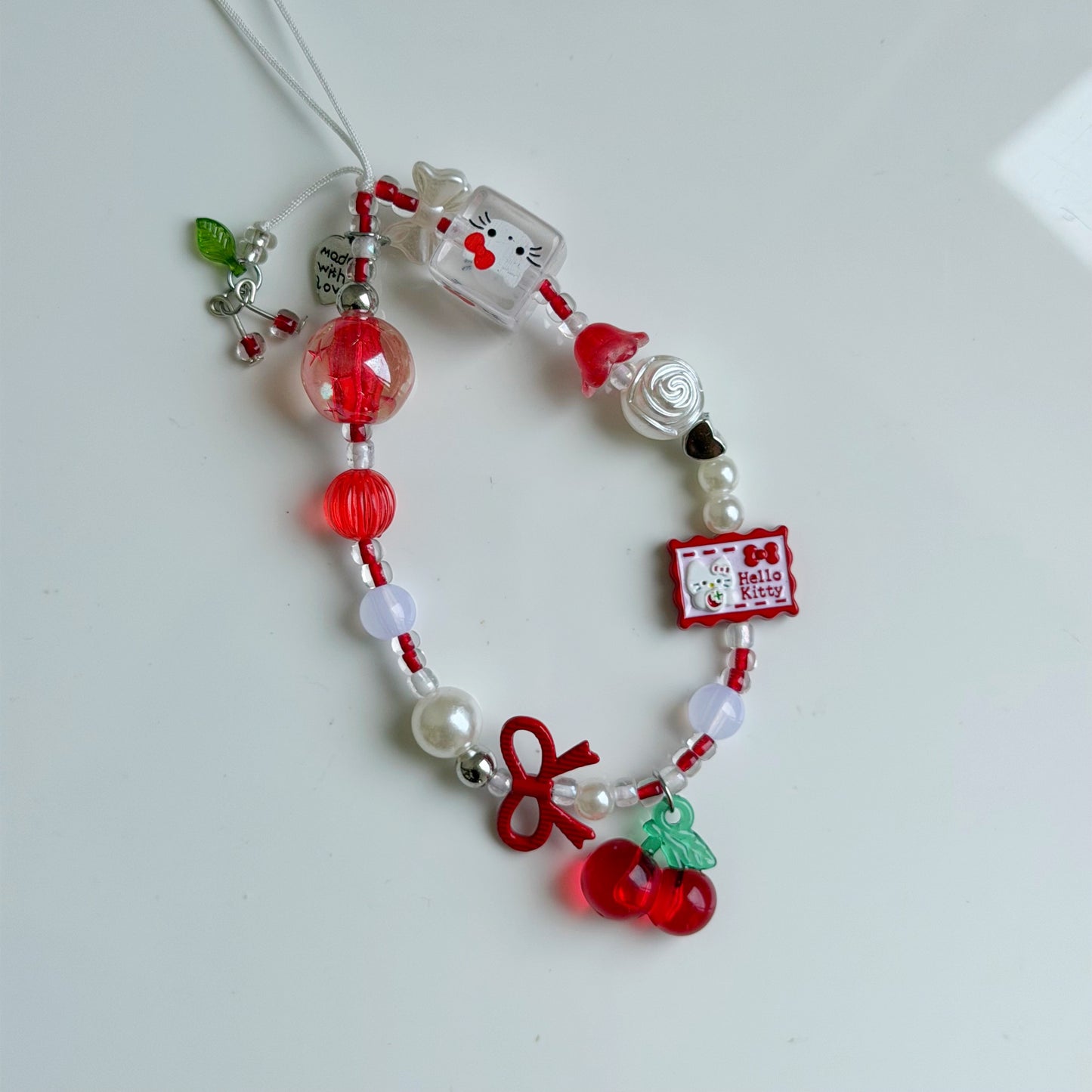 Cute Red Hello Kitty Phone Charm/Keychain