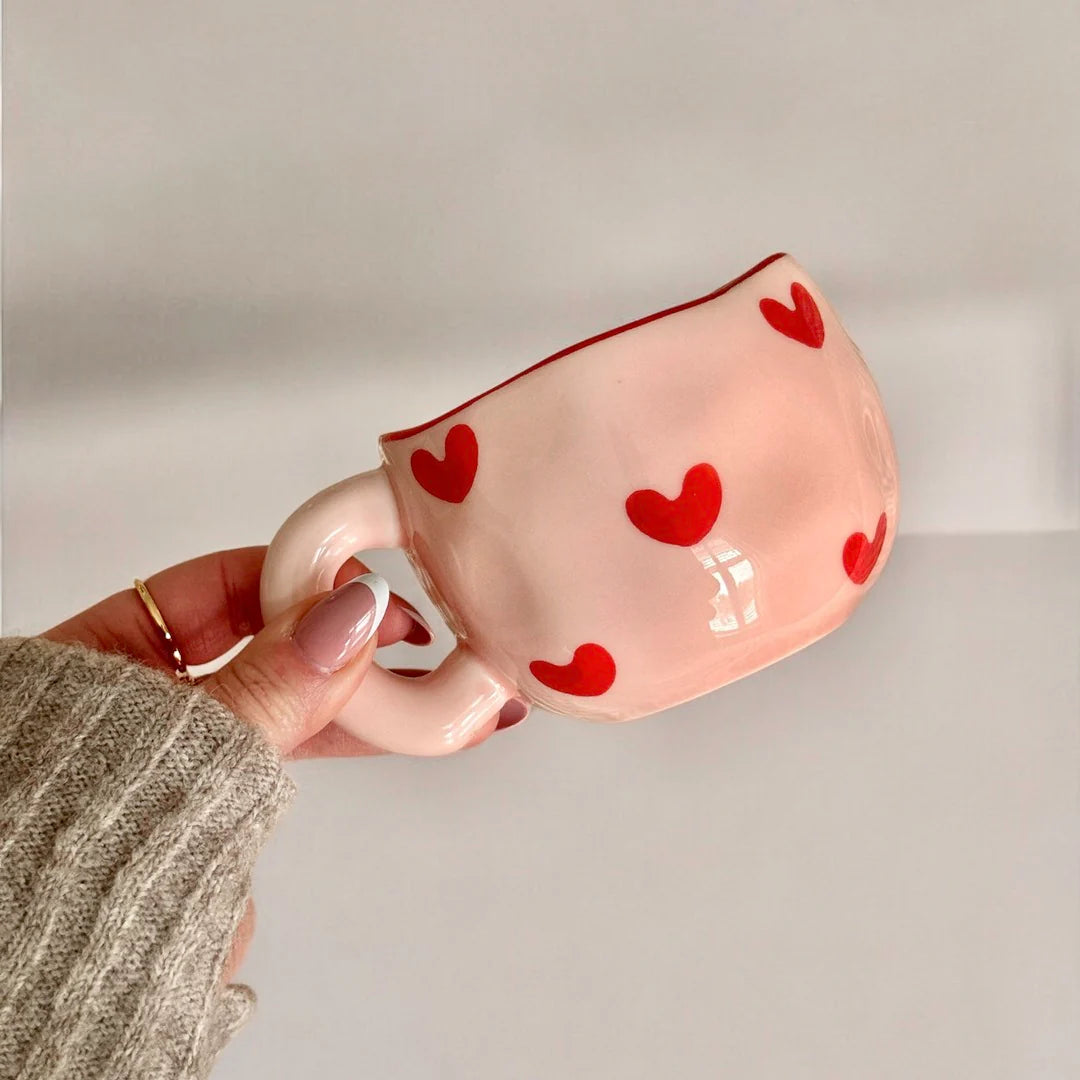 Pink Heart Cup and Set