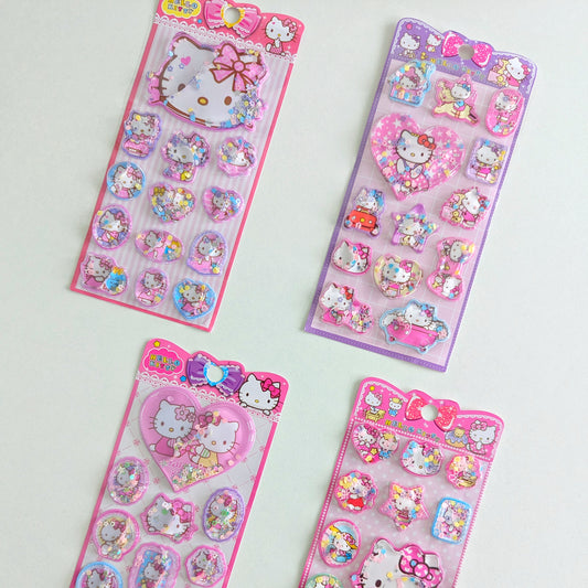 Hello Kitty Flashy Water Float Stickers - Set of 4