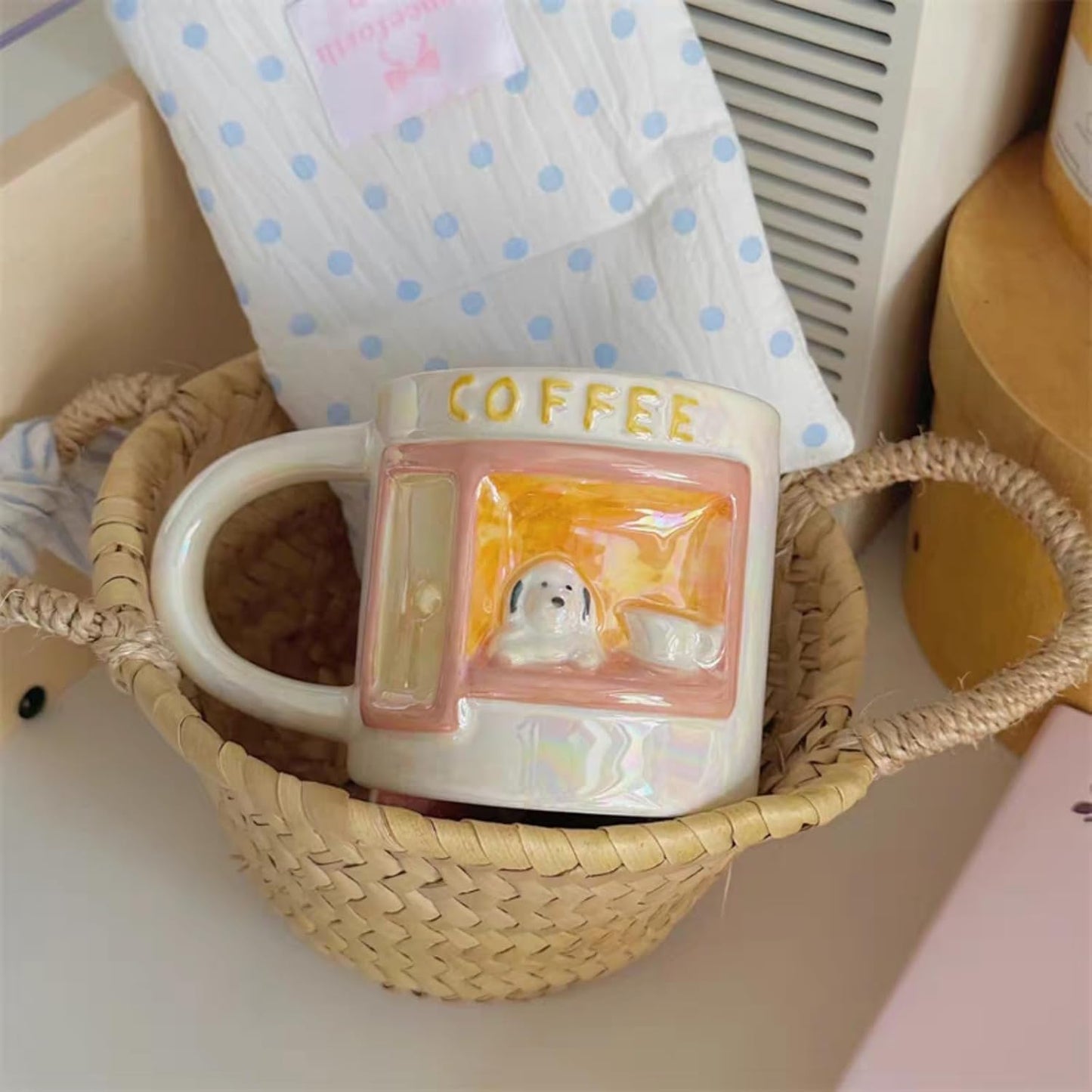 Handmade Pinterest Kawaii Puppy Mug